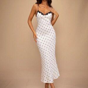 SHEIN White Polka Dot and Gray Dresses